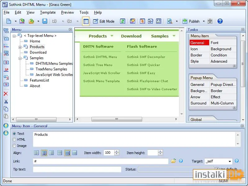 Okladka Sothink DHTML Menu