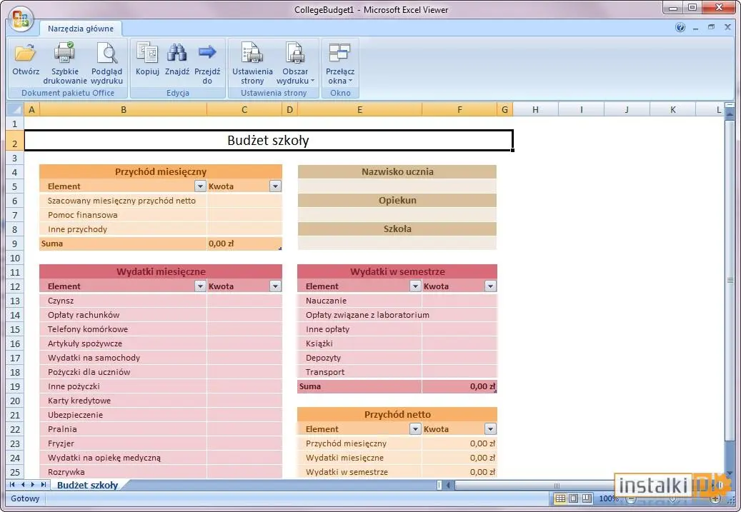 Okladka Excel Viewer