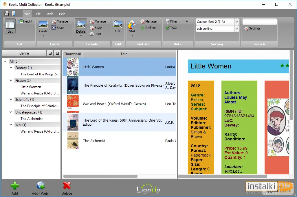 Okladka LignUp Books Multi Collector