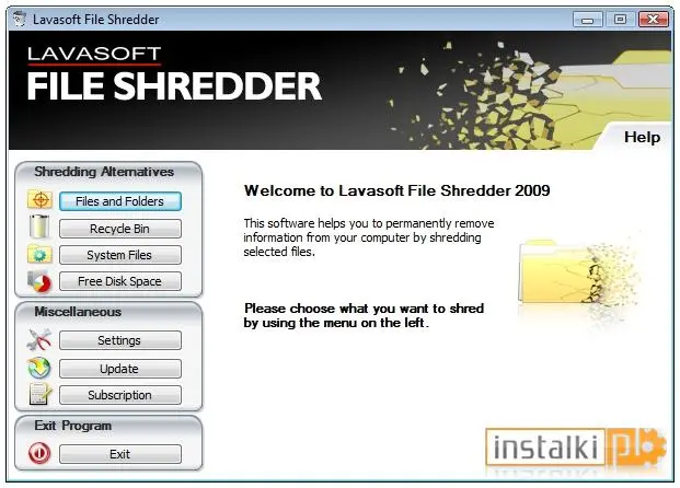 Lavasoft File Shredder
