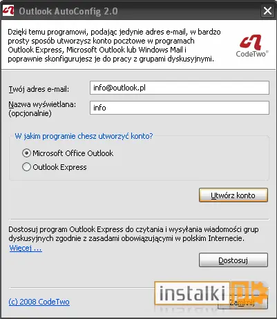 Okladka CodeTwo Outlook AutoConfig