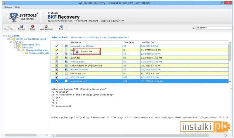 Okladka SysTools BKF Repair Tool v10