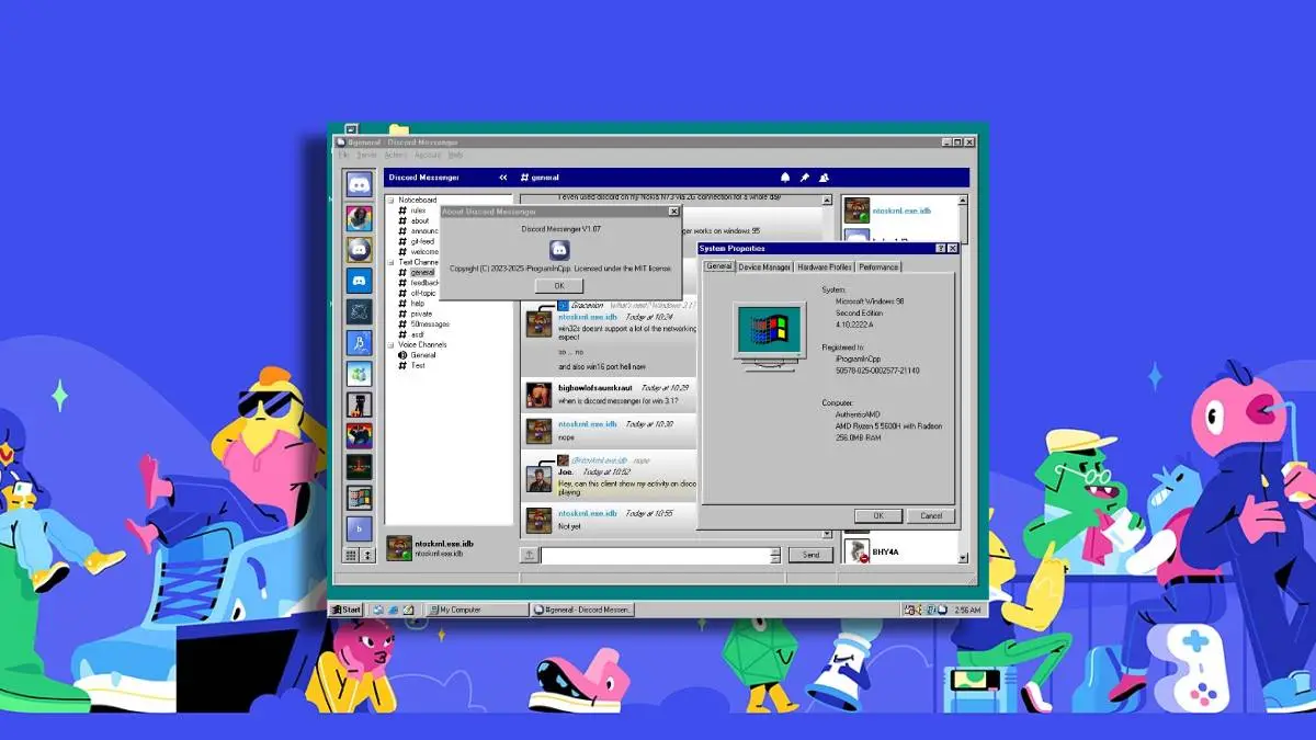 Discord działa na Windows 98. Oto specjalna wersja komunikatora