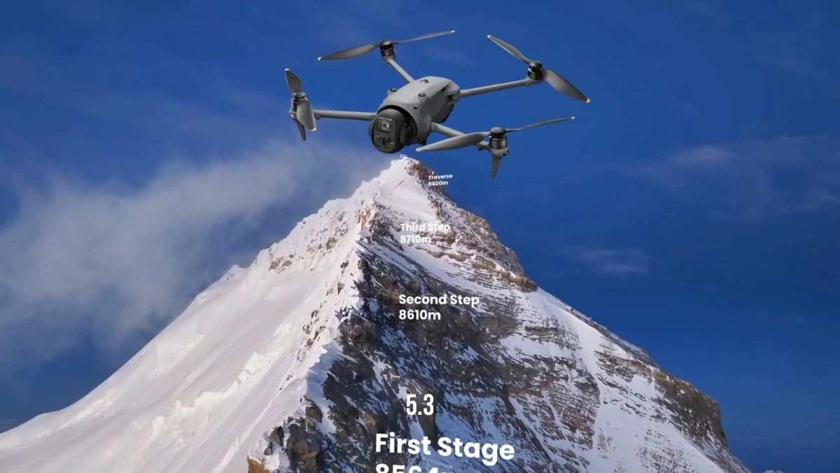 DJI Mavic 4 Pro zdobył Mount Everest. Tak wygląda lot dronem na szczyt świata