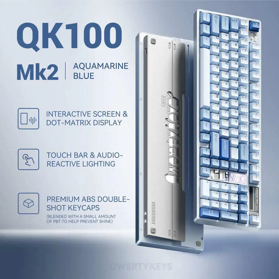 QwertyKeys QK100 MK2 – kompaktowa klawiatura mechaniczna z retro akcentami