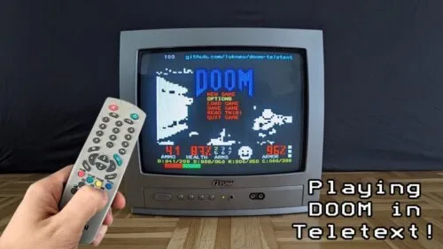 W Doom zagrasz już nawet w Teletekście. Tego jeszcze nie było