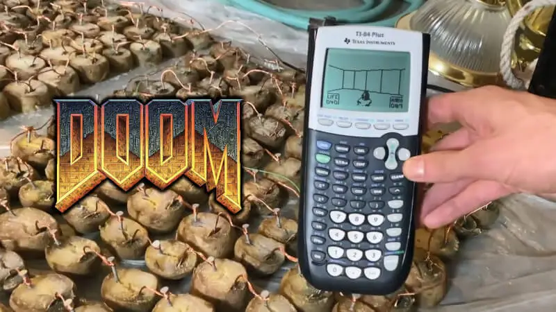 Doom uruchomiony na ziemniakach! A przynajmniej zasilanym nimi kalkulatorze [wideo]
