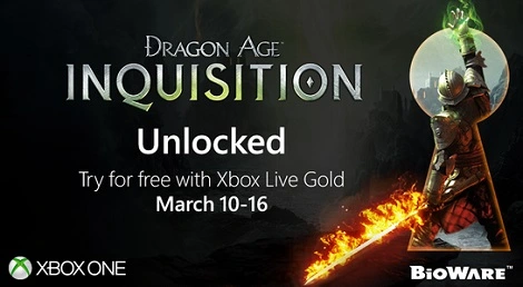 Dragon Age: Inkwizycja za darmo dla subskrybentów Xbox Live Gold!