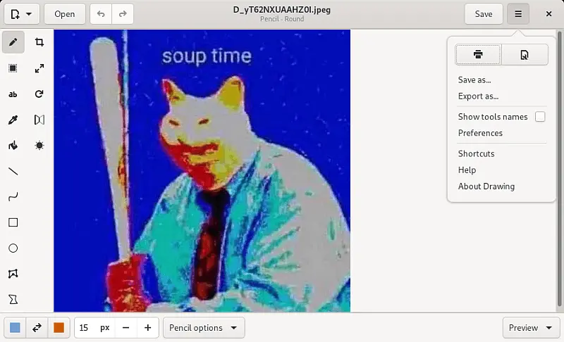 Drawing to alternatywa dla Painta na systemy Linux