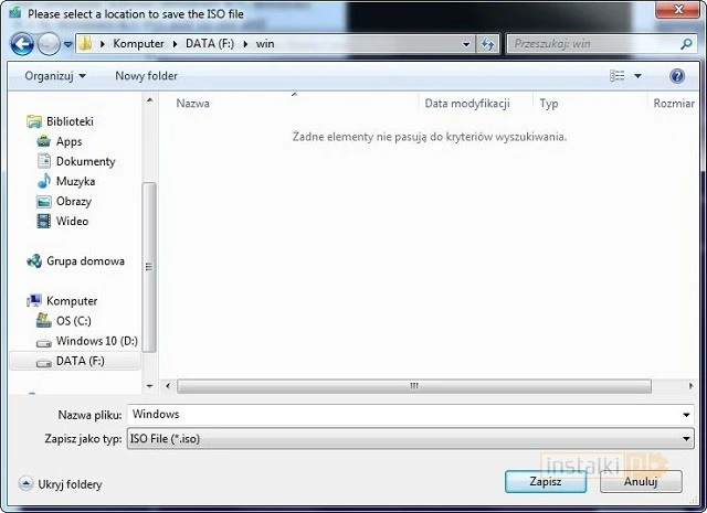 dysk instalacyjny win 4