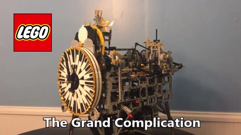 Ten działający zegar z klocków LEGO ma 7 komplikacji – wywołuje opad szczęki (wideo)