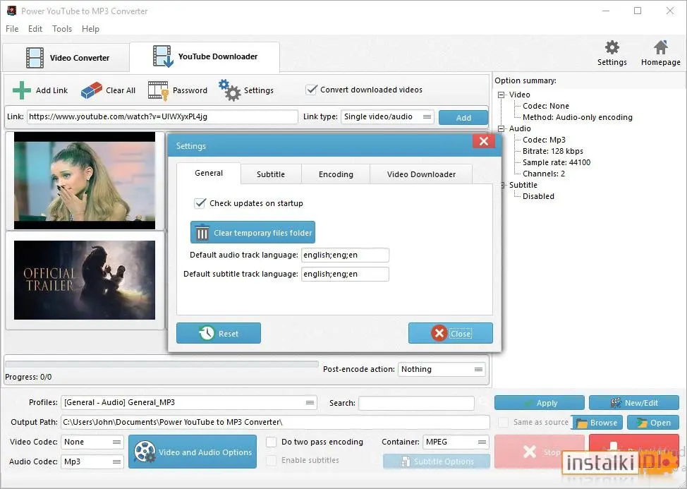Okladka Power YouTube to MP3 Converter