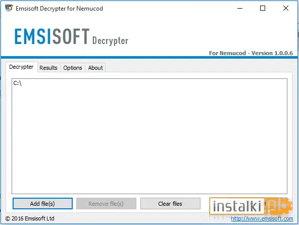 Emsisoft Decrypter for Nemucod