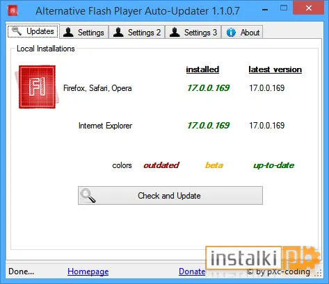 Okladka Alternative Flash Player Auto-Updater