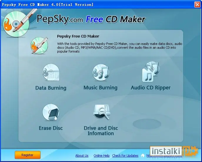 Okladka Pepsky Free CD Maker