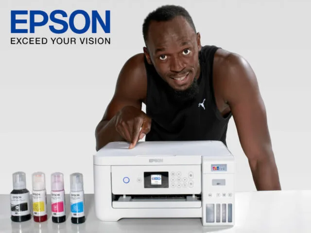 Rekordzista Usain Bolt wspiera drukarki Epson EcoTank. Sprzedano ponad 60 mln sztuk