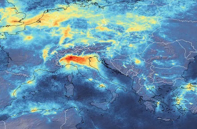 ESA pokazuje, jak pandemia koronawirusa wpływa na zanieczyszczenie powietrza w Europie