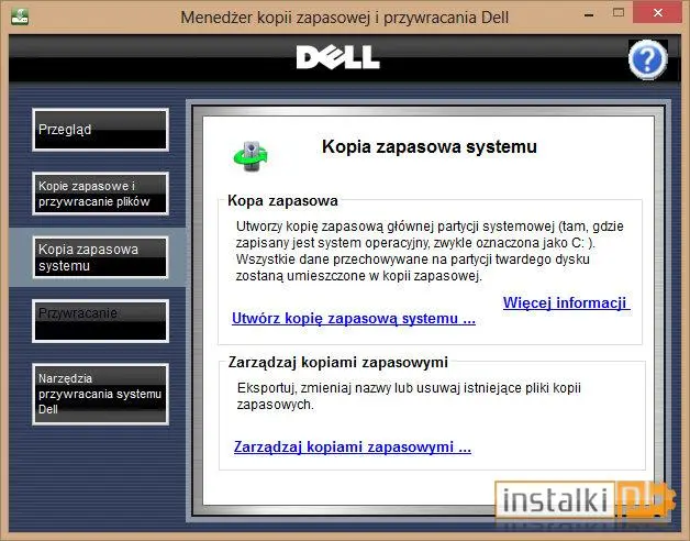 Dell Backup & Recovery Manager Utility