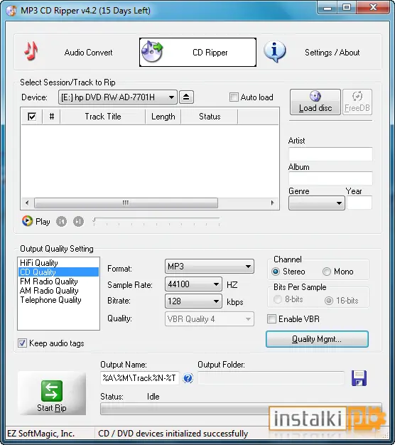 Okladka MP3 CD Ripper