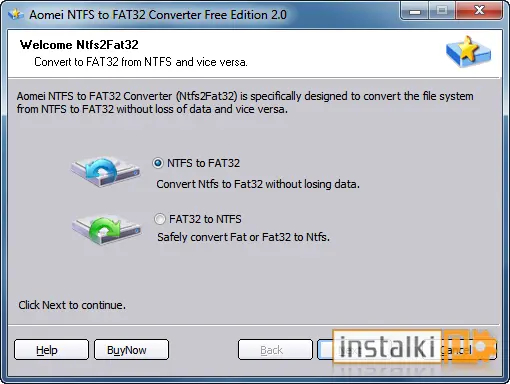 Okladka Aomei NTFS to FAT32 Converter