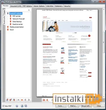 Okladka ReaSoft PDF Printer