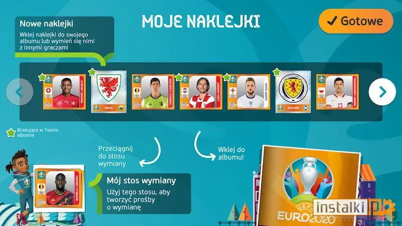 Wirtualny album na naklejki Panini UEFA EURO 2020