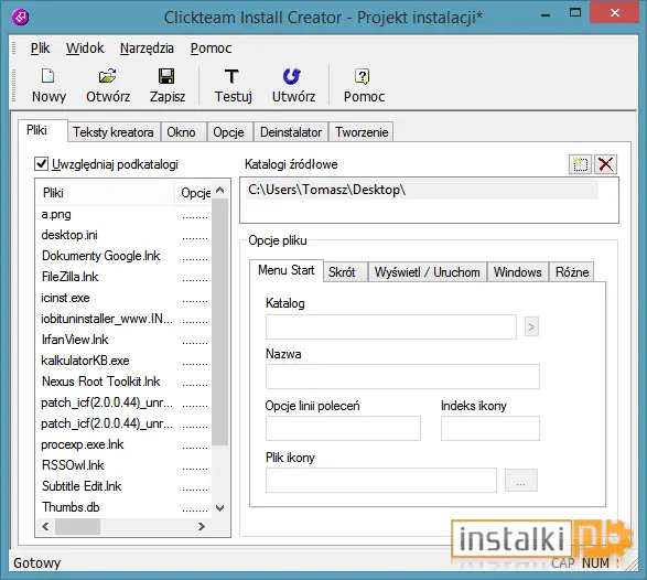 Okladka Install Creator