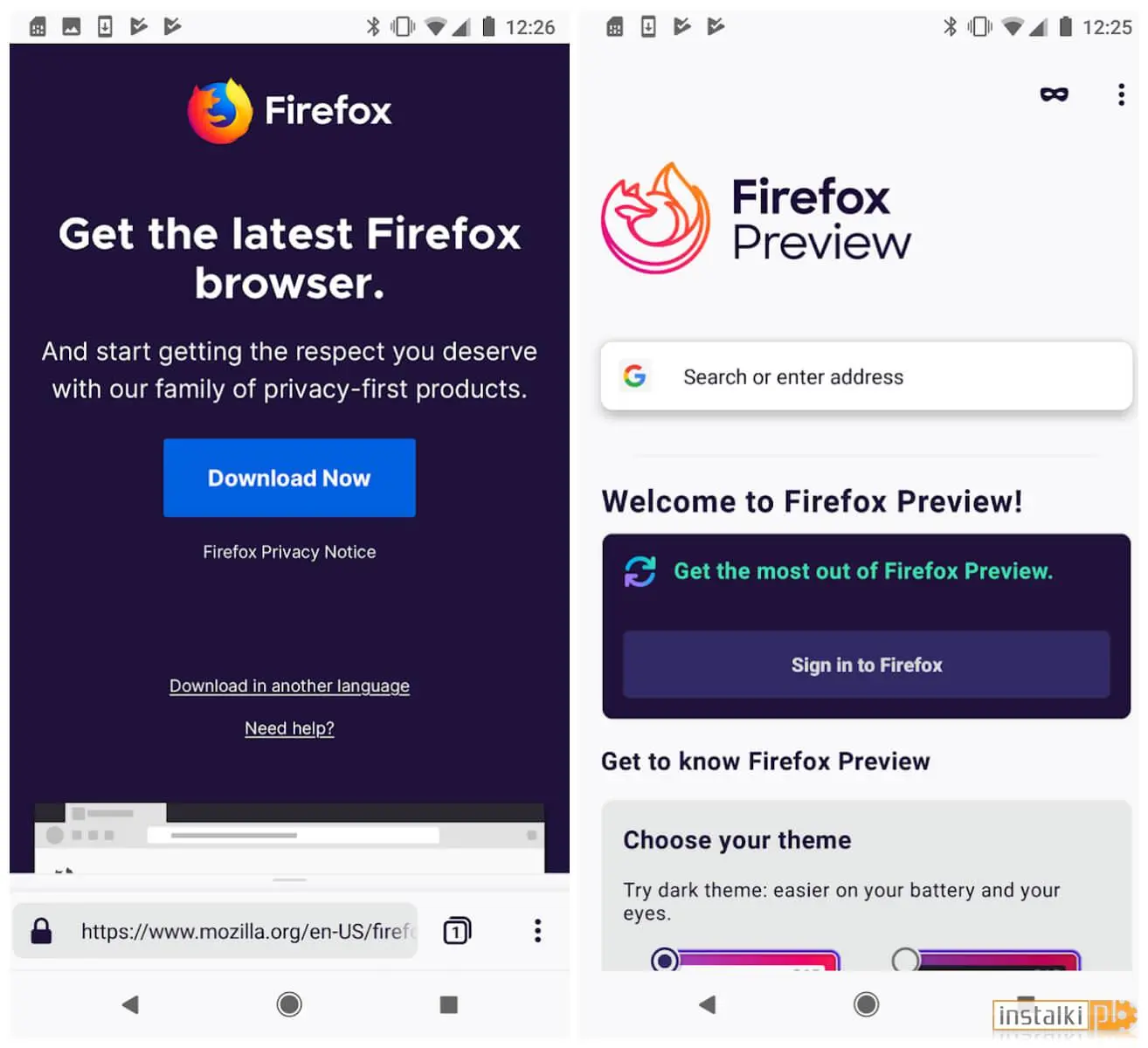 Firefox Preview Nightly for Developers