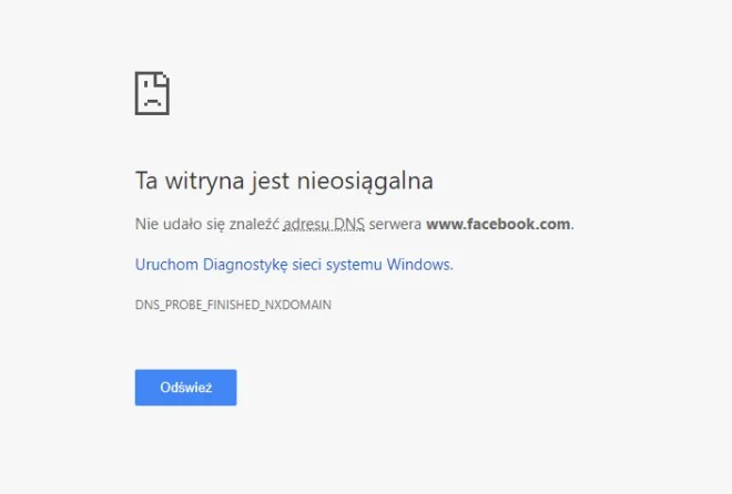 Facebook nie działa? Portal zmaga się z awarią