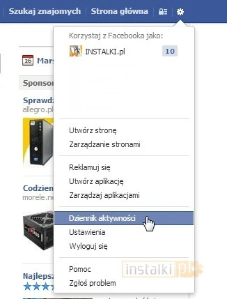 facebook historia wyszukiwania 1