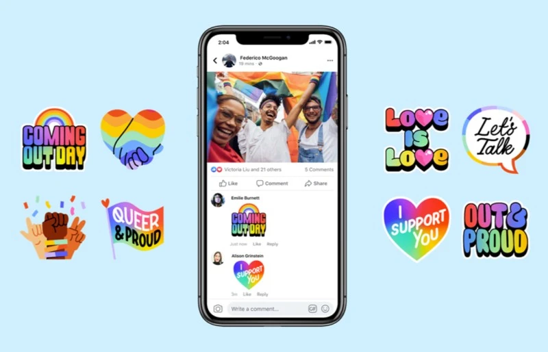 Facebook w Polsce bez naklejek wspierających LGBT+