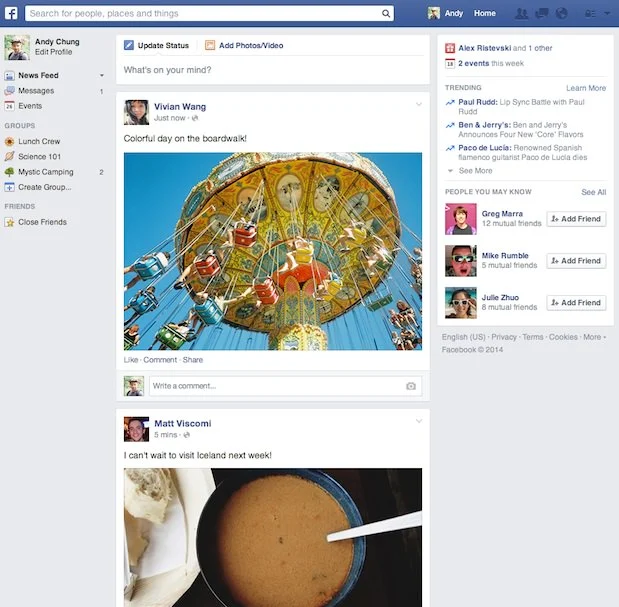 facebook nowy wyglad