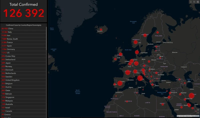 Mapy z przypadkami koronawirusa infekowane przez cyberprzestępców