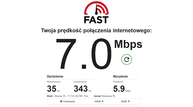 Korzystasz z Fast.com? Teraz zmierzysz także prędkość uploadu i opóźnienie
