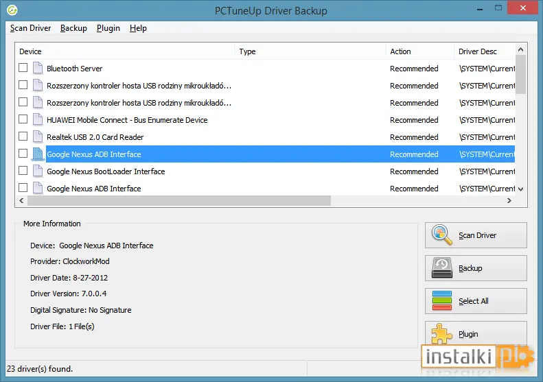 PCTuneUp Driver Backup