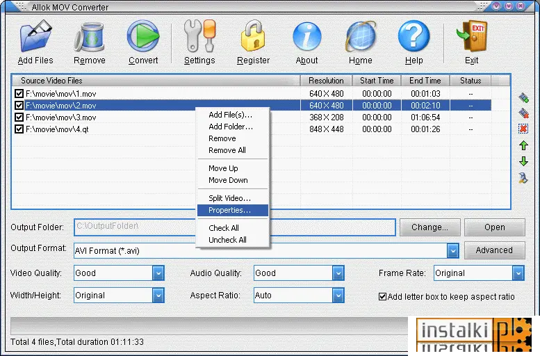 Okladka Allok MOV Converter