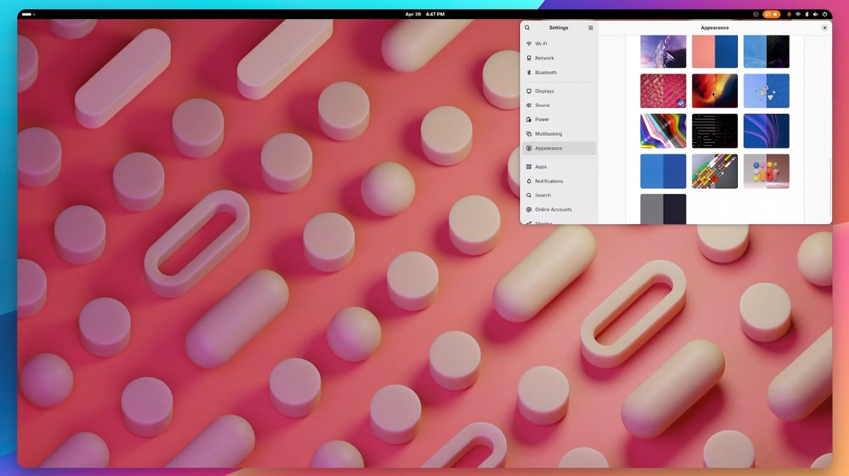 Tapety w Fedora 44