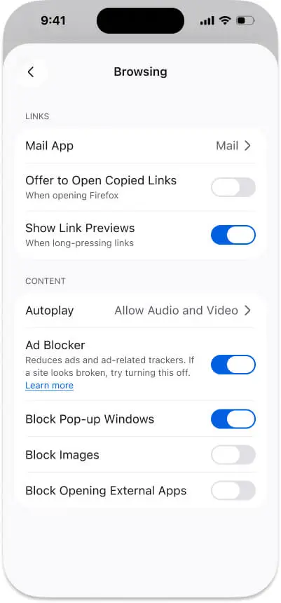Firefox na iOS zyskał bloker reklam, ale nie wytnie wszystkiego. Co zostaje?