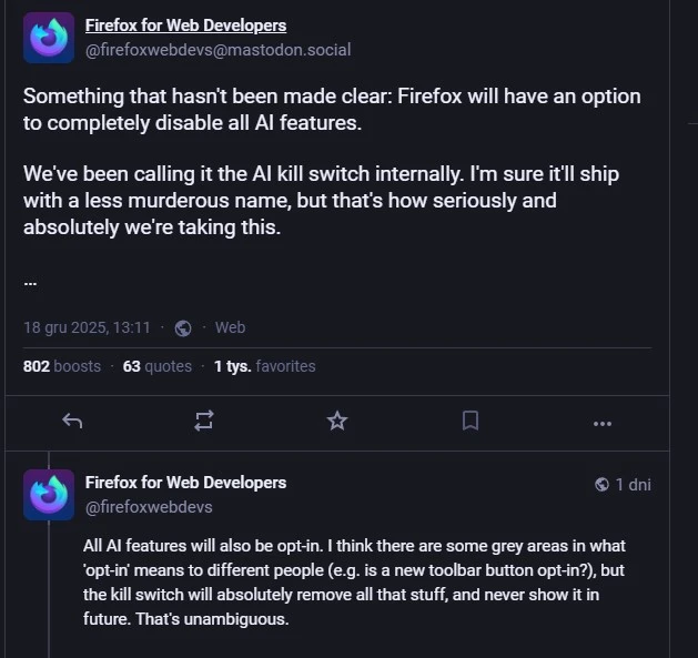 Firefox AI Kill Switch