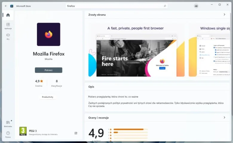 Mozilla Firefox trafi do Microsoft Store jeszcze w tym roku