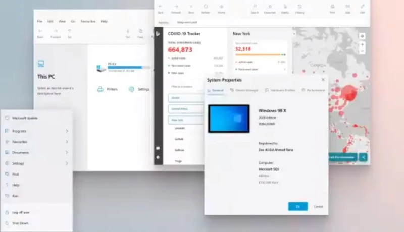 Windows 98 z Fluent Design to ciekawa wizualizacja alternatywnej rzeczywistości