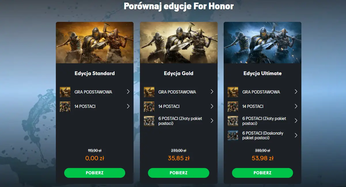 For Honor za darmo.