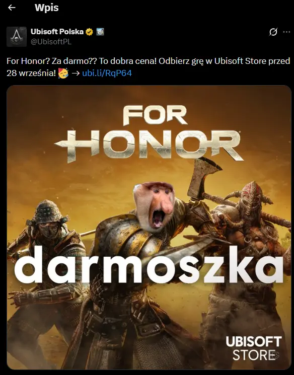Ubisoft wyprzedaje gry za grosze. For Honor dostępne za zero złotych