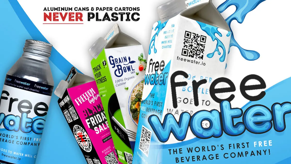 Genialny biznes. Rozdają butelkowaną wodę sprzedając reklamy z QR na opakowaniach