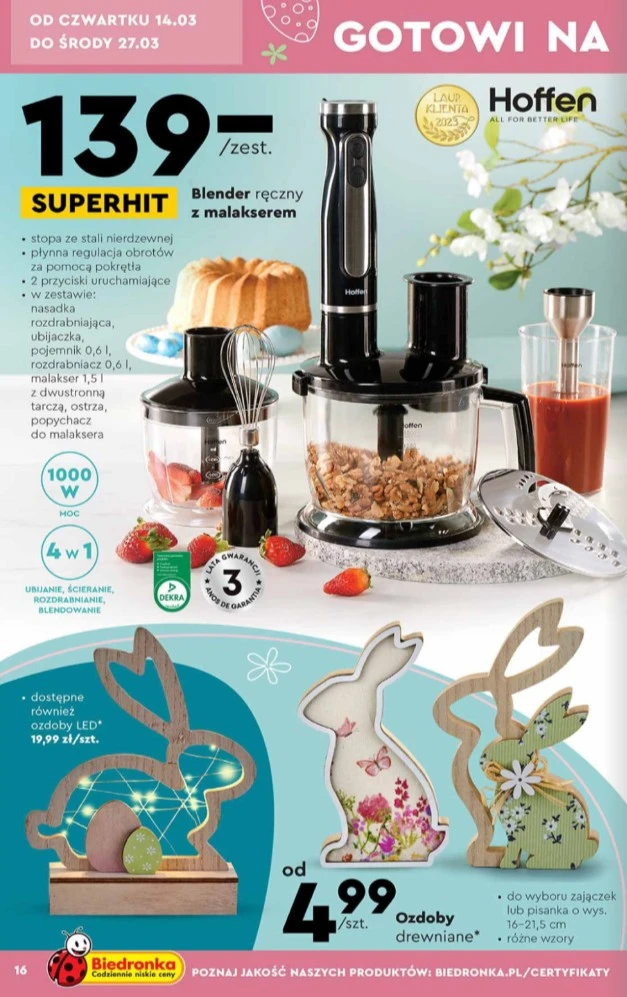 Wyprzedaż w sklepach Biedronka pomysł na prezent wielkanoc