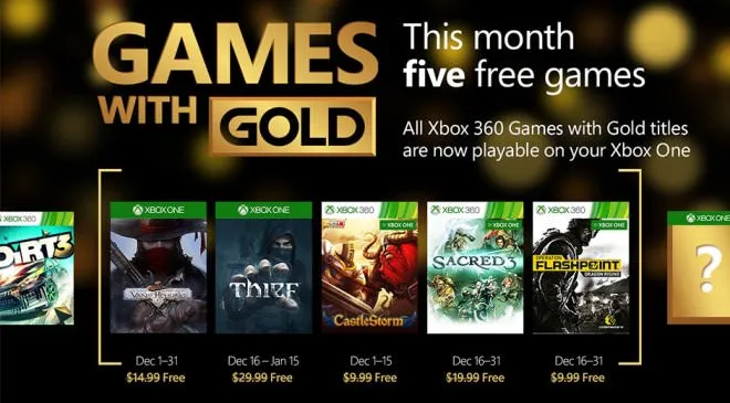 Games with Gold na grudzień. Microsoft kończy rok z przytupem