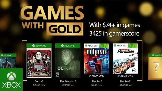 Microsoft ujawnia Games with Gold na grudzień