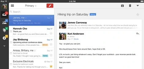 Gmail na iPada otrzymuje nowy wygląd