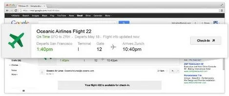 Nowe przyciski w Gmailu: RSVP, rezerwacja lotu…