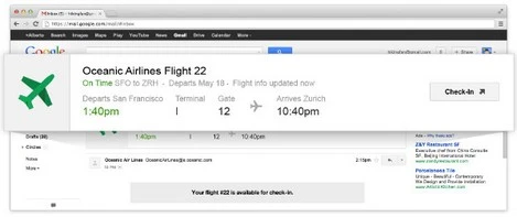 Nowe przyciski w Gmailu: RSVP, rezerwacja lotu…
